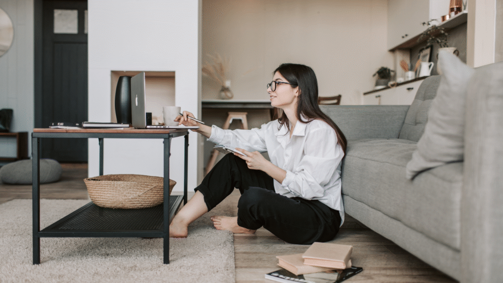 working productively from home or traveling