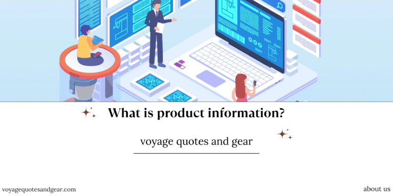 What is product information?