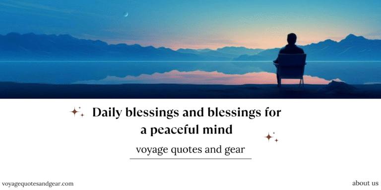 Daily blessings and blessings for a peaceful mind