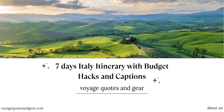 7 days Italy Itinerary with Budget Hacks and Captions