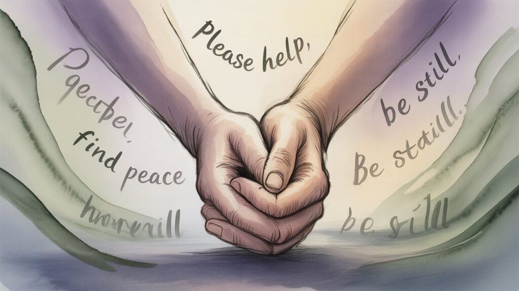 How do you pray for calm without using perfect words?