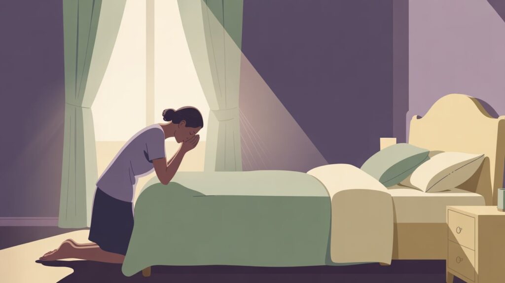 What prayer helps let go of worries before sleep?