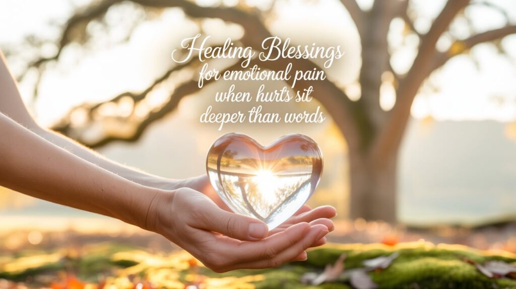 How do healing blessings help pain soften over time?