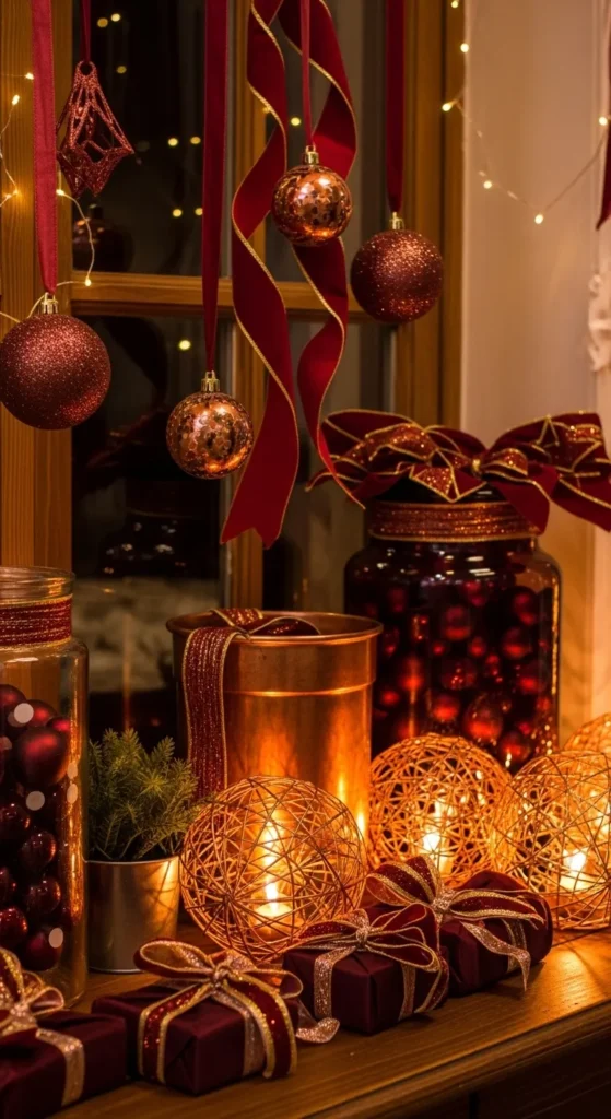 Burgundy Christmas Decor