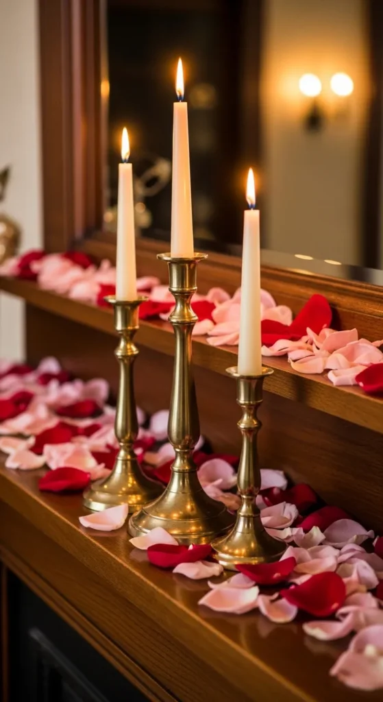 Valentine Mantel Decor Ideas
