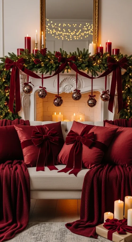 Burgundy Christmas Decor
