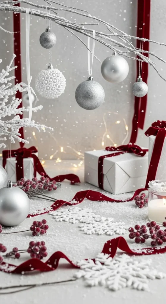 Burgundy Christmas Decor