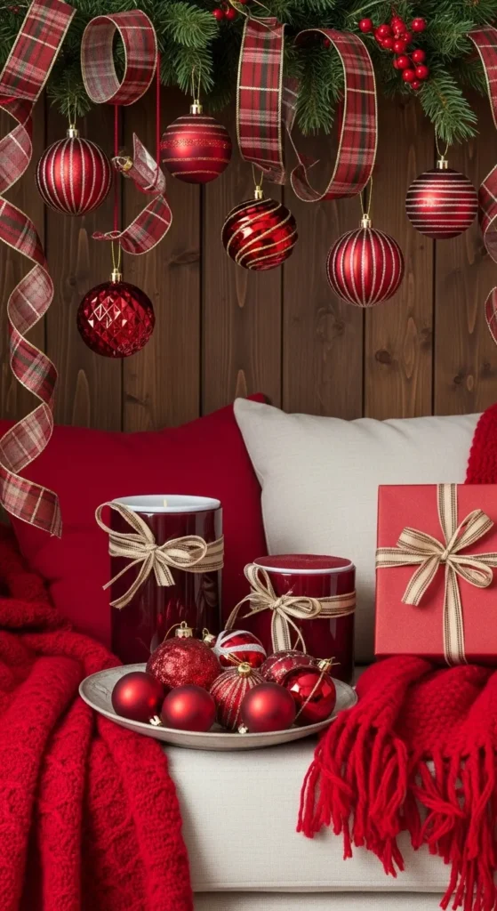 Burgundy Christmas Decor