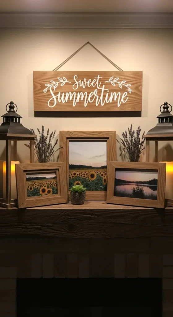 summer mantel decor ideas