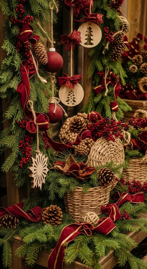 Burgundy Christmas Decor