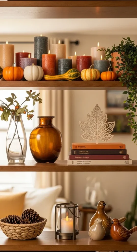 Go for Open Shelving with Seasonal Decor