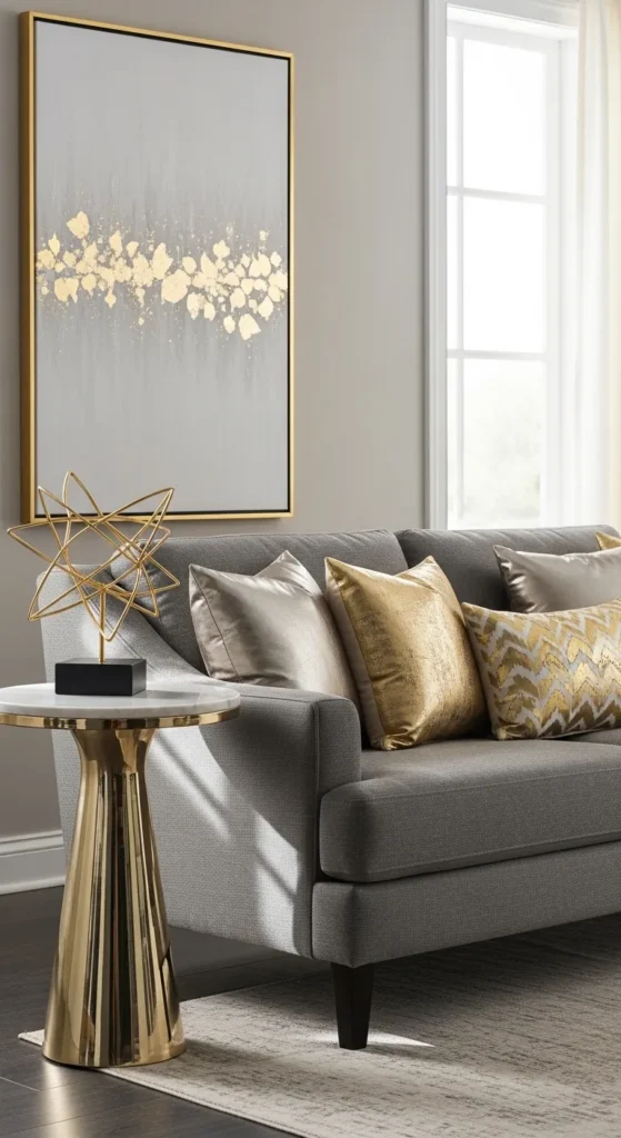 Incorporate Metallic Accents for a Touch of Glam