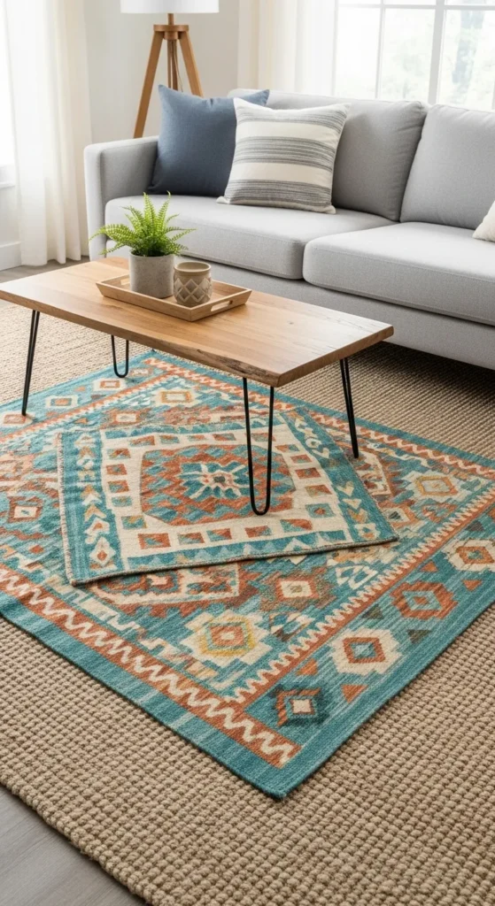 Layer Your Rugs for Extra Texture