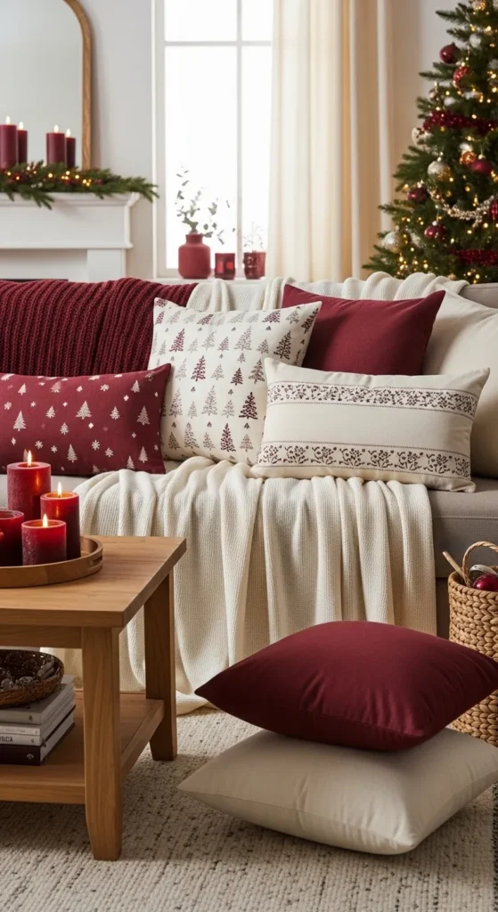 Burgundy Christmas Decor