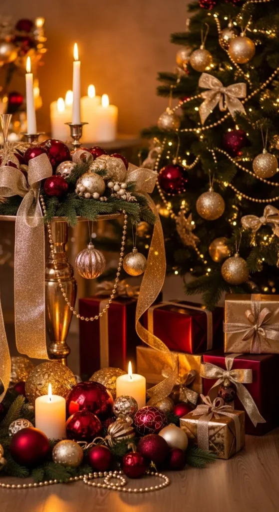 Burgundy Christmas Decor