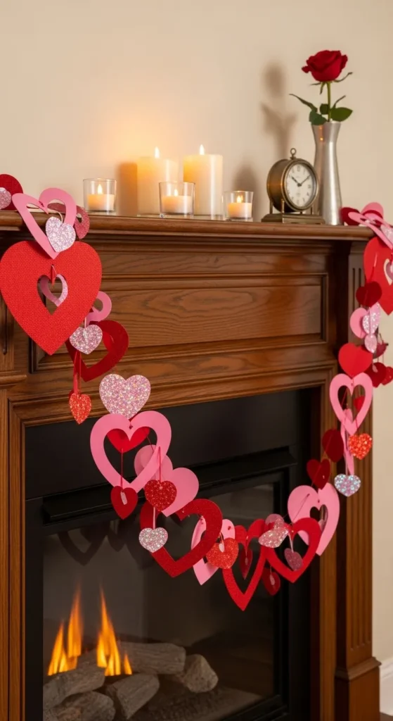 Valentine Mantel Decor Ideas
