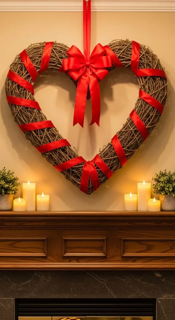 Valentine Mantel Decor Ideas
