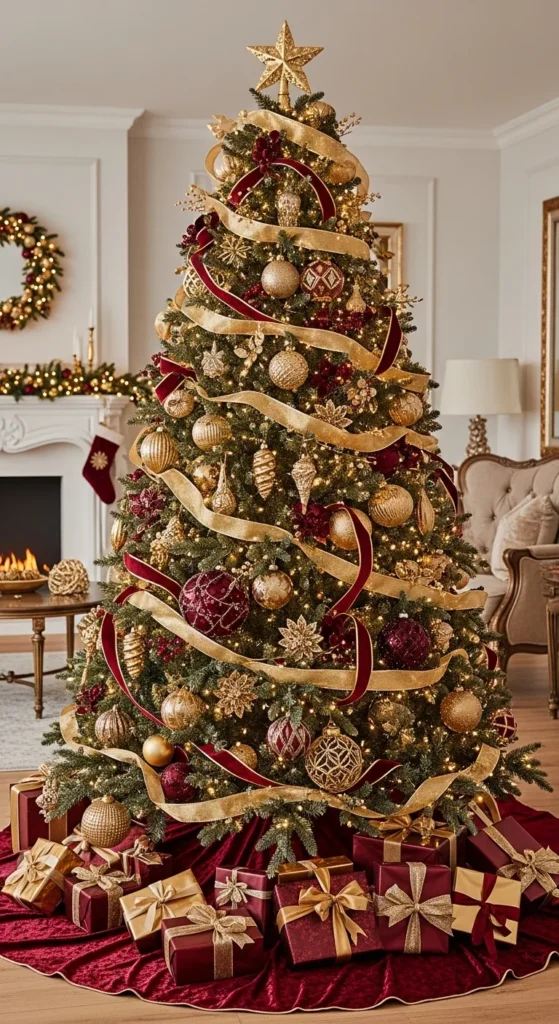 Burgundy Christmas Decor