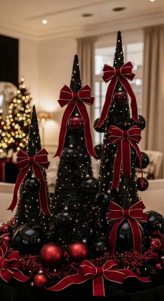 Burgundy Christmas Decor
