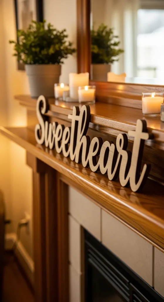 Valentine Mantel Decor Ideas

