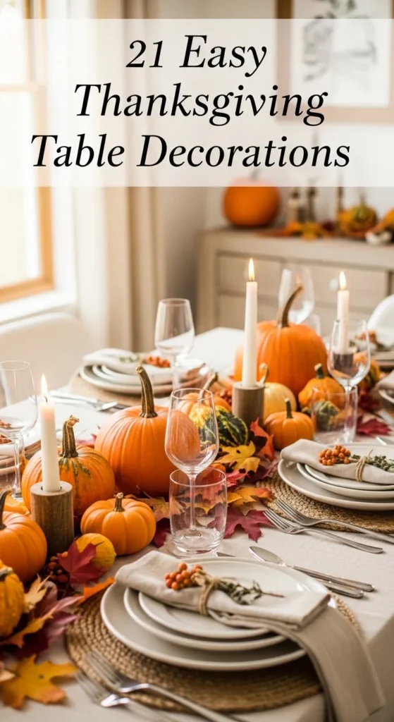 Easy Thanksgiving Table Decorations